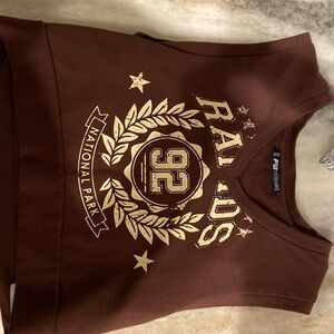 Brown vest with Graphic Print